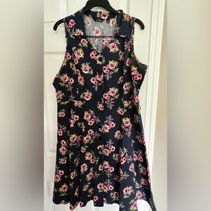 Floral Polka Dot Mlle Gabrielle Dress XL